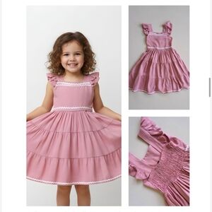 Charming Pink Ruffle Dress for Kids